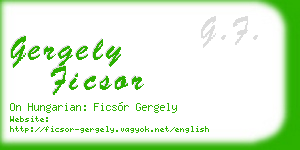 gergely ficsor business card